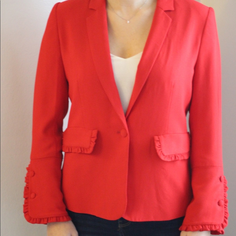 Essentiel Antwerp Red Blazer - Picture 3 of 7